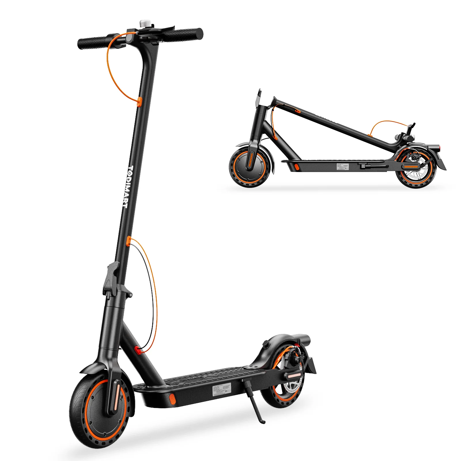 T3 W elektrische scooter voor volwassenen, 36V 10.4ah accu, 25 km/u, maximale actieradius 20-30 km, explosiebestendige massieve banden