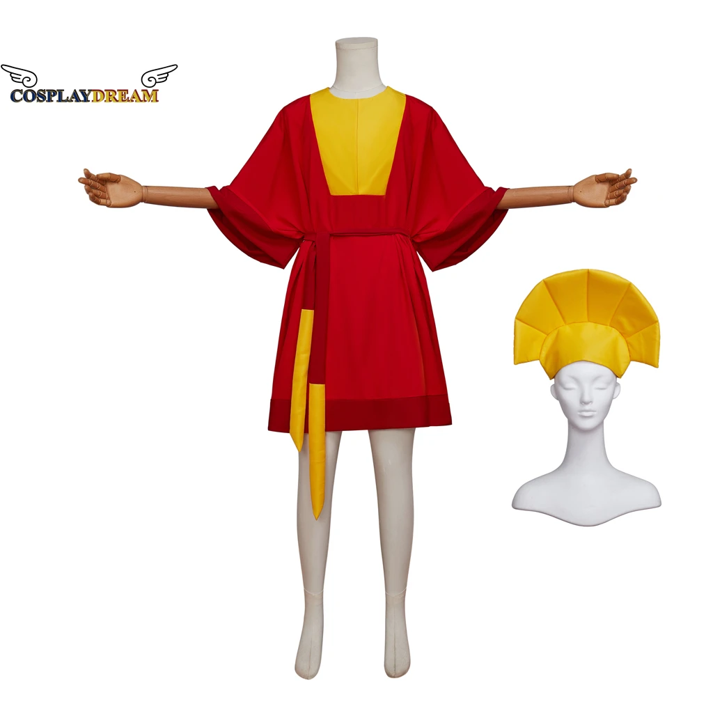 Egypt Emperor Cosplay Kuzco Costume Fancy Dress with Hat Belt Adult Men Halloween Party Cosplay Costumes