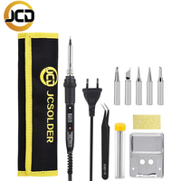 JCD 80W Electric Soldering Iron LCD Digital Display Adjustable Temperature 220V/110V Solder Station Welding Repair Tool Kit 908S