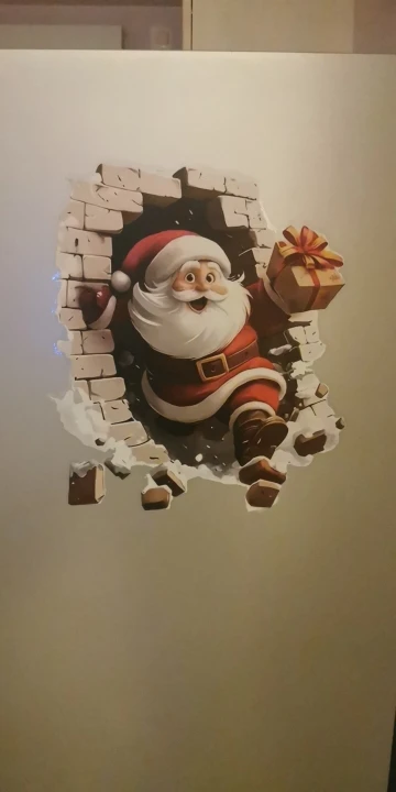 1pc Santa Claus Wall Sticker Self-adhesive Vinyl Decal Christmas Decoration DIY Living Room Bedroom Window Glass Cover Scratches photo review