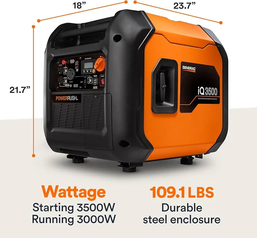 

НОВИНКА НА СКЛАДЕ Портативный инверторный генератор Generac мощностью 3,500 Вт с газовым приводом — электрический запуск/.,