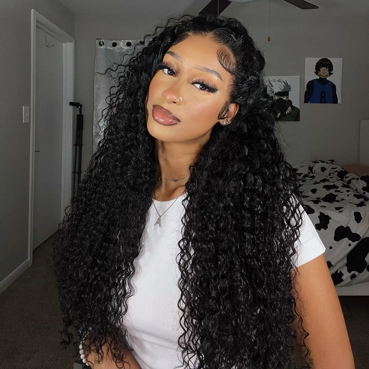 4x4 Closure Deep Wave Bob Wig Transparent Lace Front Human Hair Wigs For Women Brazilian Deep Curly T Part Human Hair Lace Wig