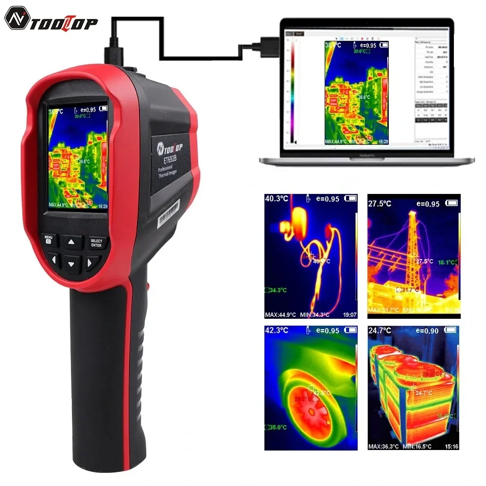 TOOLTOP ET692B ręczny 160*120 kamera termowizyjna na podczerwień-20 ℃ ~ 550 ℃ pomiar temperatury PC analiza ściana podłoga inspekcja ogrzewania