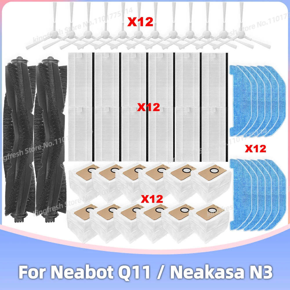 Fit For Neabot NoMo Q11 / Neakasa N3 Replacement Parts Accessories Roller Side Brush Hepa Filter Mop Cloth Dust Bag