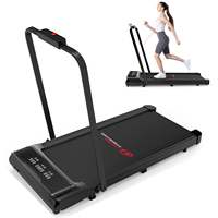 Bigzzia Home Treadmill Walking Pad Foldable Treadmills Foldable with LED Display 1-10 km/h Treadmill Desk 120kg Running Device