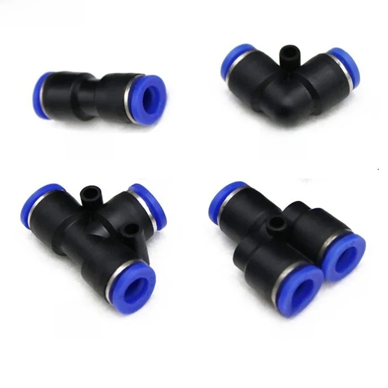 Raccord de Tube pneumatique à Air, diamètre extérieur 4mm 6mm 8mm 10mm 12mm 14mm 16mm T Y L I Tpye PV connecteur rapide en plastique, tuyau enfichable, 5/10 pièces