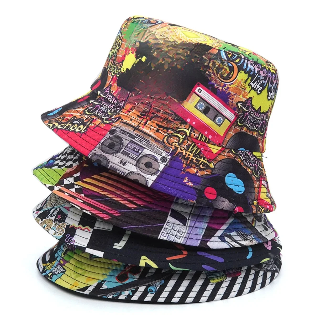Moda retro 80s 90s balde chapéu para homens mulheres engraçado verão praia chapéu de pesca embalável ao ar livre sol pescador chapéu