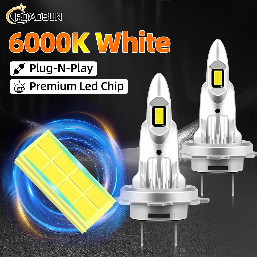 H7 LED 200W 20000LM Autolichter 16PCS 3570 CSP Chips 6000K Weiß Auto Mini Diode 1:1 Turbo Lampen Auto Lichter Plug & Play