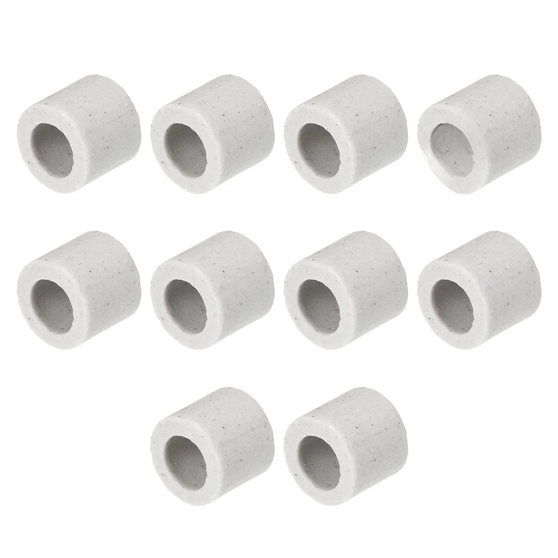 5/10 szt. 8mm średnica rura ceramiczna pojedynczy otwór tuleja porcelanowa rura izolacyjna rura elektroniczna wiązka przewodów ochrona termoizolacyjna — zdjęcie 2
