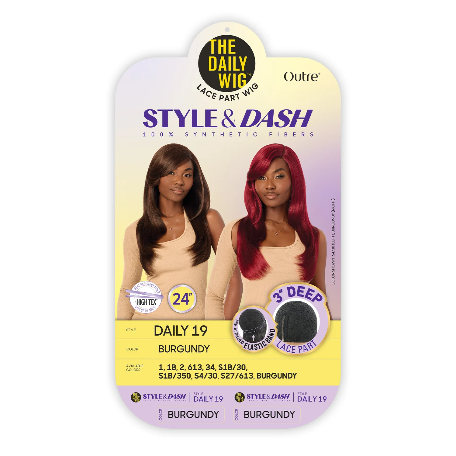 Outre The Daily Synthetic Wig Style N Dash 3" Deep Lace Part Wig Daily 19