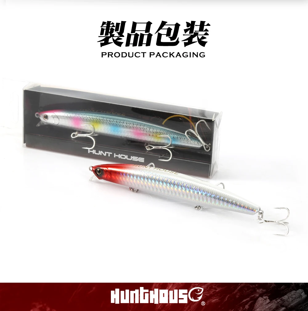 Hunthouse Minnow Angelköder, 135 mm/21 g, Balance-Casting-System, schwimmende Wobbler für Barsch, Hecht, Forelle, Fischgerät – Detail 12
