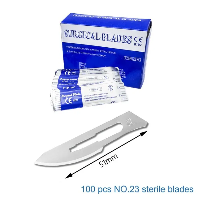 Hochscharfe sterile chirurgische Klinge aus Kohlenstoffstahl – für zahnärztliche Ästhetik, Gravuren, Tierdissektion, Modellbau und Brotöffnung – Detail 21