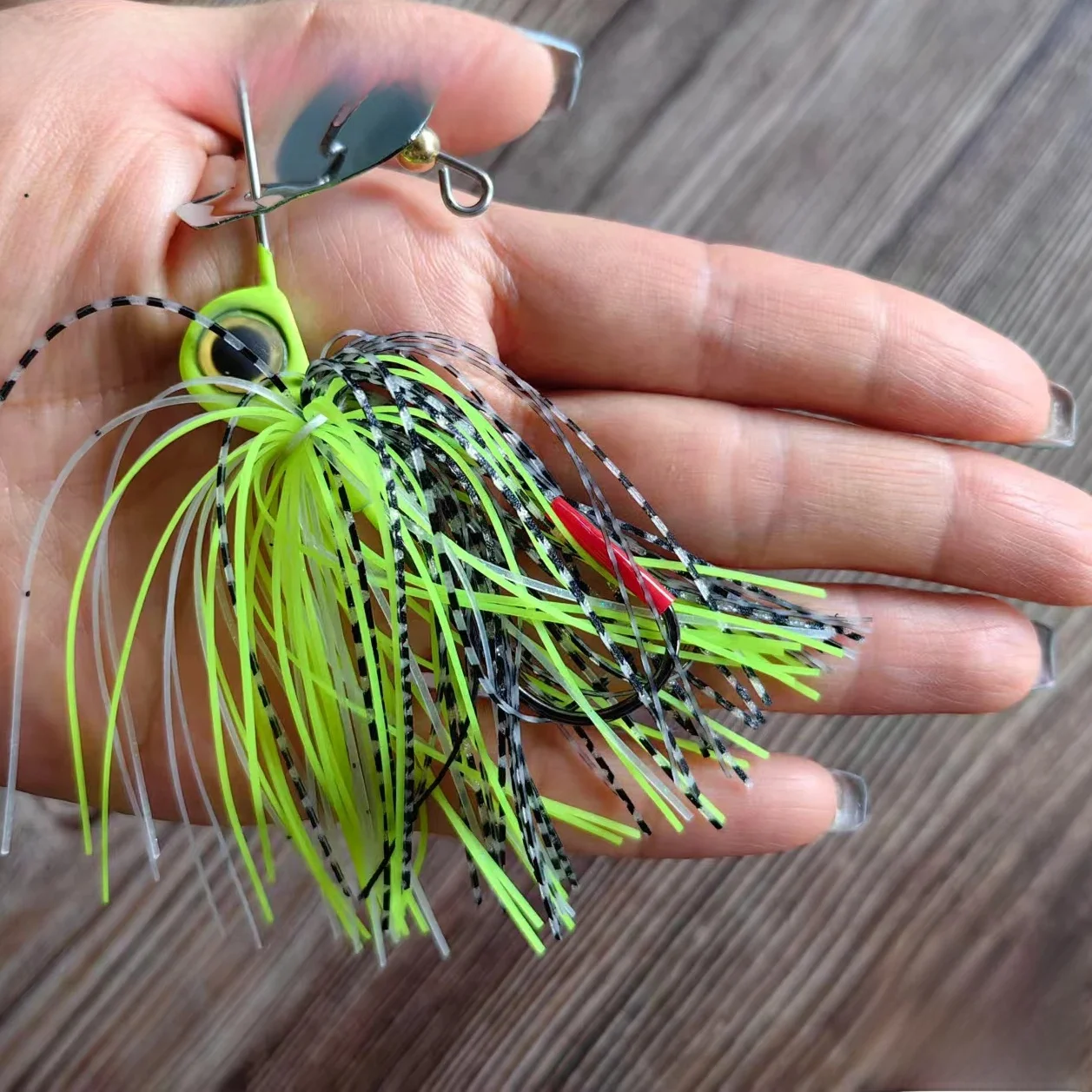 Leurre de pêche appât en métal 15g 0.53OZ spinner appât grande lame gabarit wobbler leurre de pêche pour bar brochet