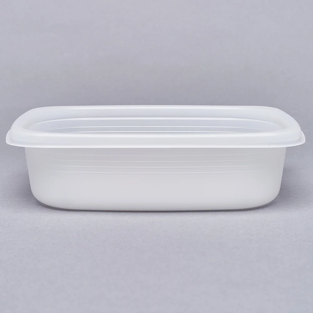 Square Packaging Delivery Side Dish Airtight Porridge Small 550ml, 50 Pieces (Gum + Lid)