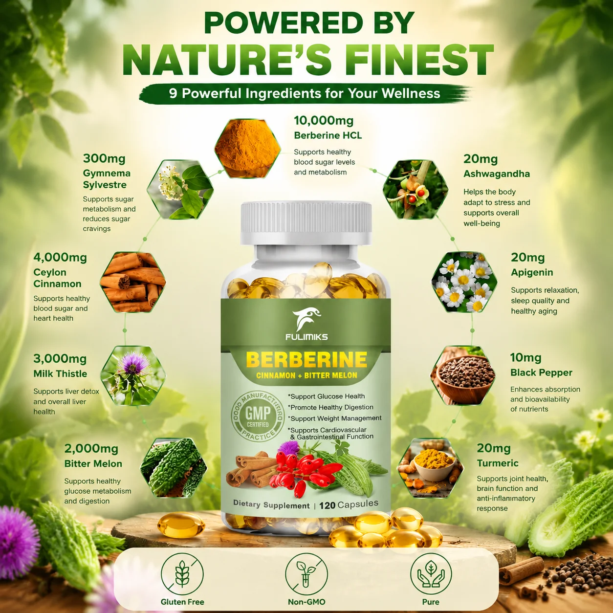 Berberine Capsules + Ceylon Ci - Bitters Bottle Set ulasan dan harga