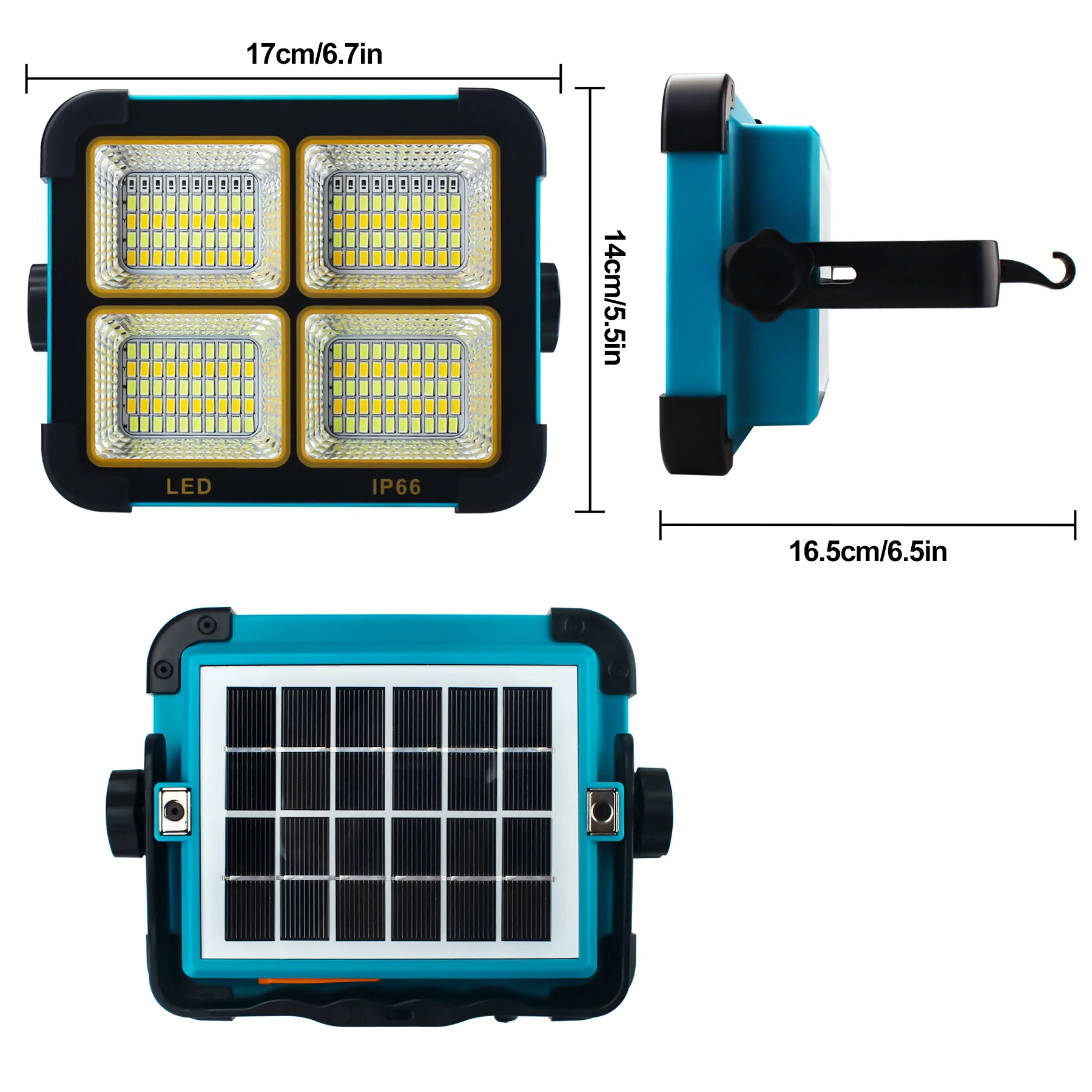 Linterna Solar portátil de 4800mah, luz LED recargable para tienda de campaña, luz de emergencia para mercado nocturno, lámpara de bombilla para acampar al aire libre