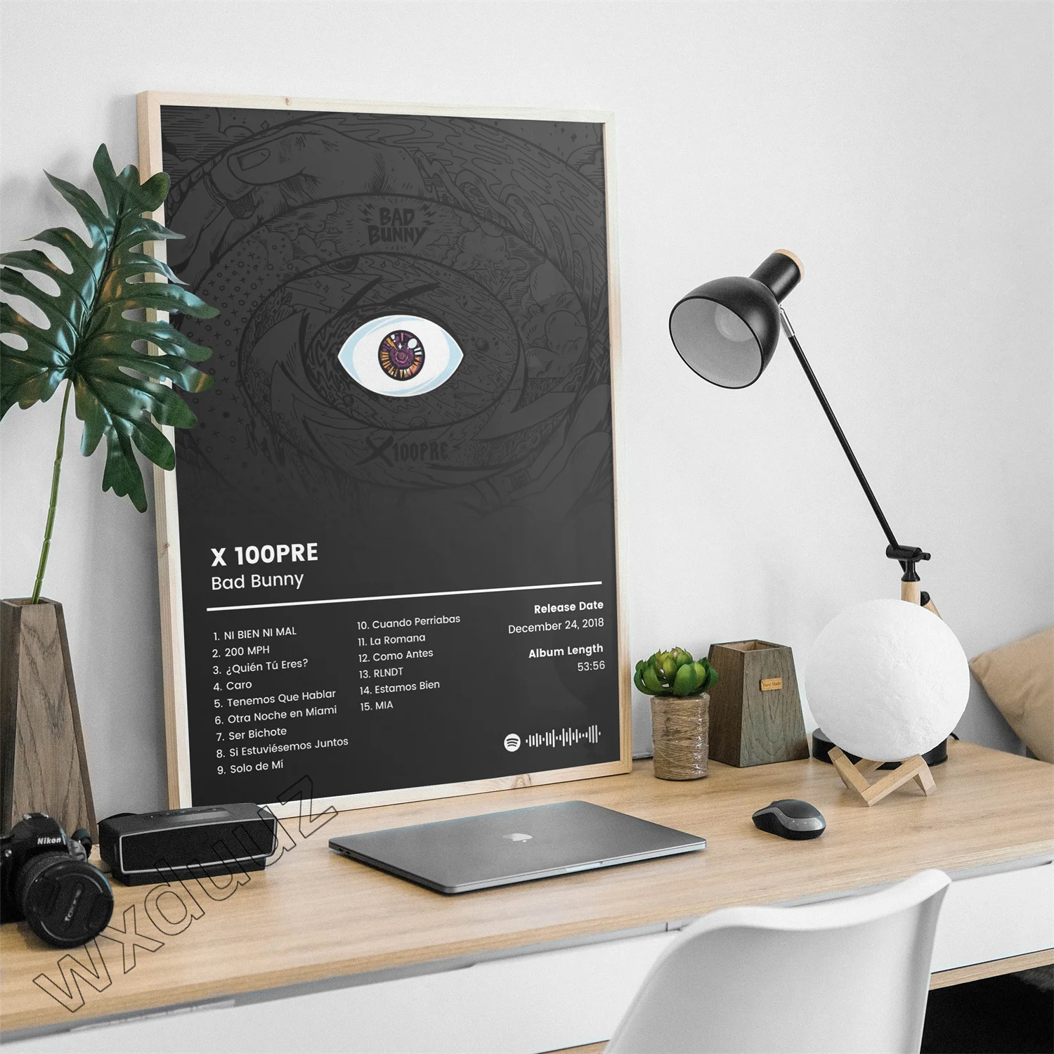 Pop Hip Hop Rapper Bad Bunny Poster Hit Music Album Cover for Room Bar Living Canvas Print Wall Art Home Decor Picture Aesthetic view 2