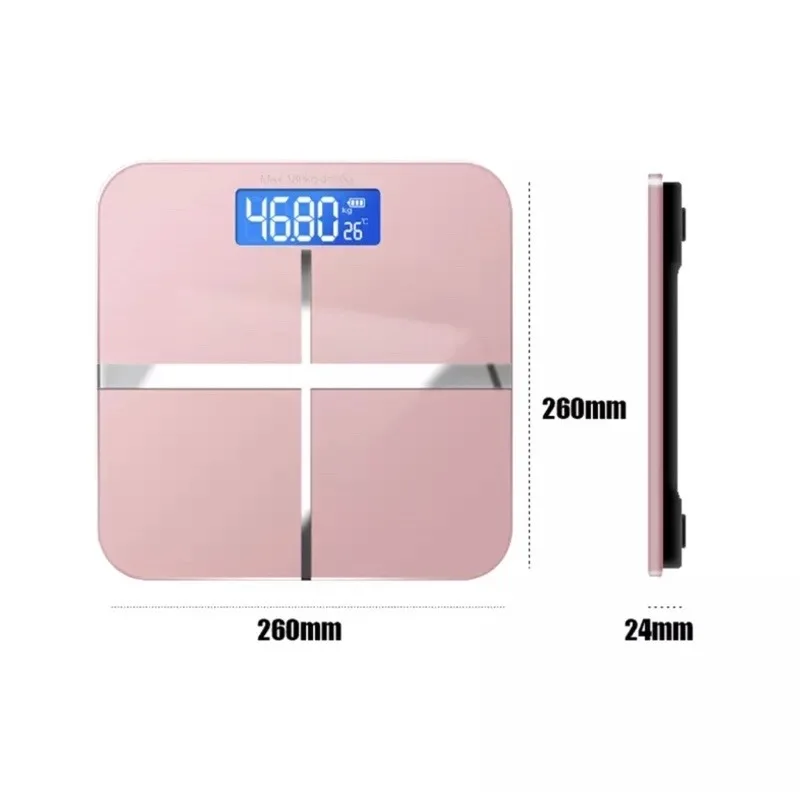 ♥ Balance de poids corporel Rechargeable Usb-argent