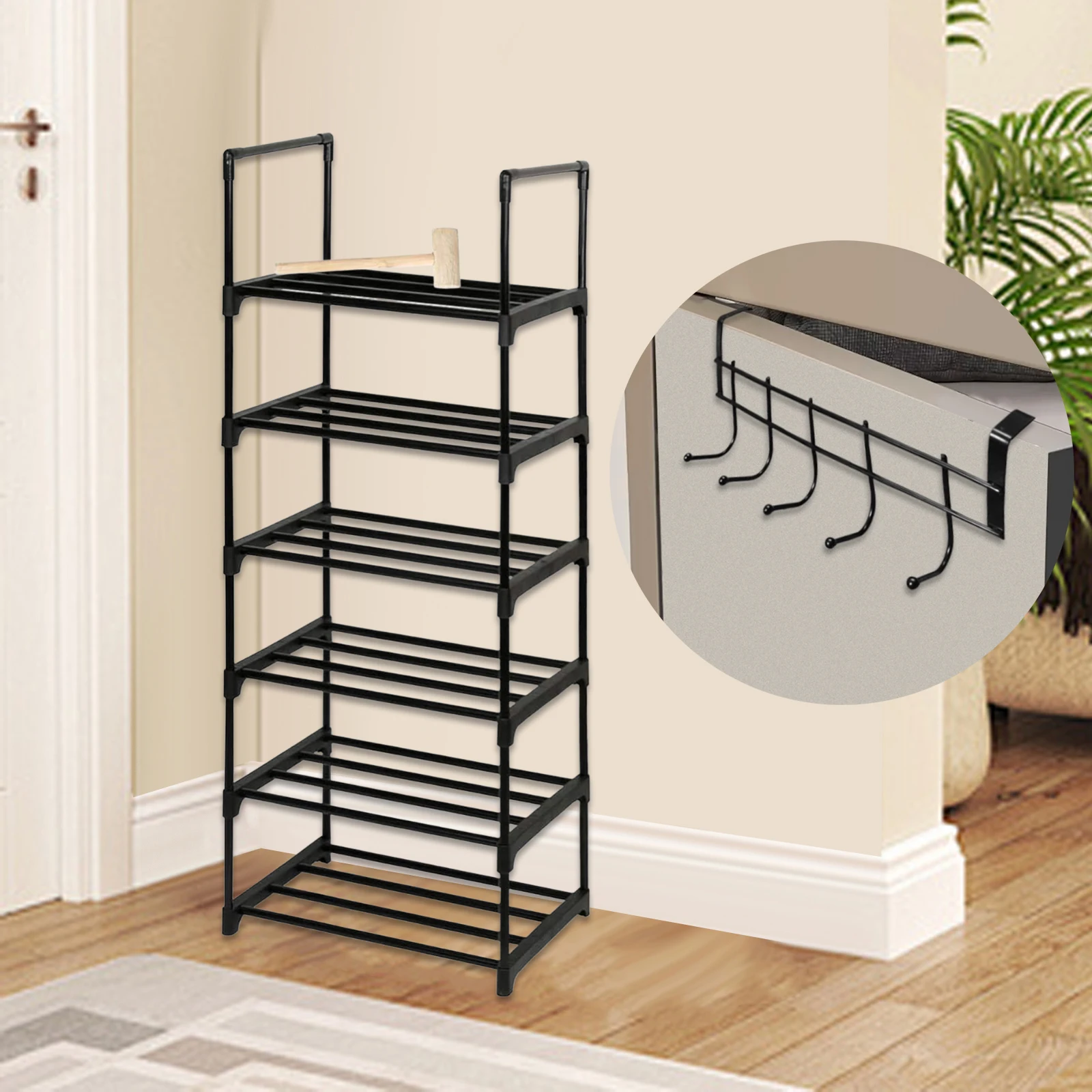 

Shoe Rack for Entryway Heavy Duty Shoe Organizer for Bedroom Garage Bathroom Shoe Organizer Shelf for Closet Shoe Storage Rack