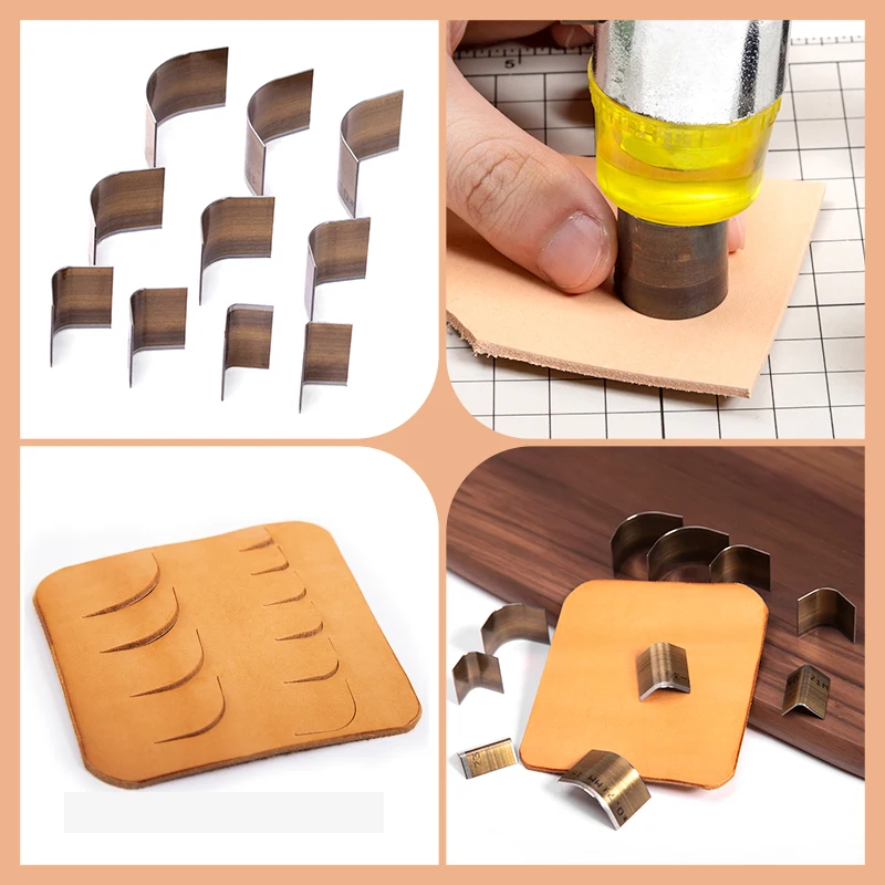 WUTA Leather Round Corner Cutter Trimmer Leather Punch Corner 1/4 Round Wallet Bag Arc-shaped Edge Cutting Knife Mold