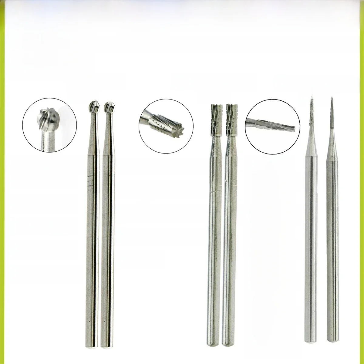 Fraises dentaires en carbure de tungstène WAVE, forets de dentisterie, fraise dentaire HP Dia 2.35mm pour cône à nez droit, pièce à main à basse vitesse 5 pièces/paquet