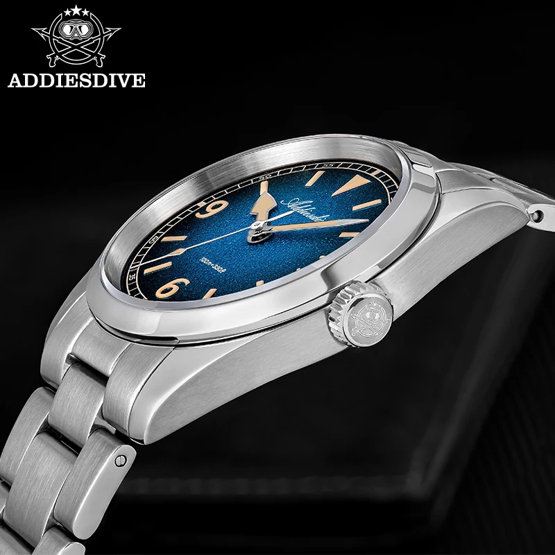 ADDIESDIVE 36mm New Luxury Woman Watches Japan Quartz Sapphire Crystal Steel Watch for Woman Luminous 100m Waterproof Diver