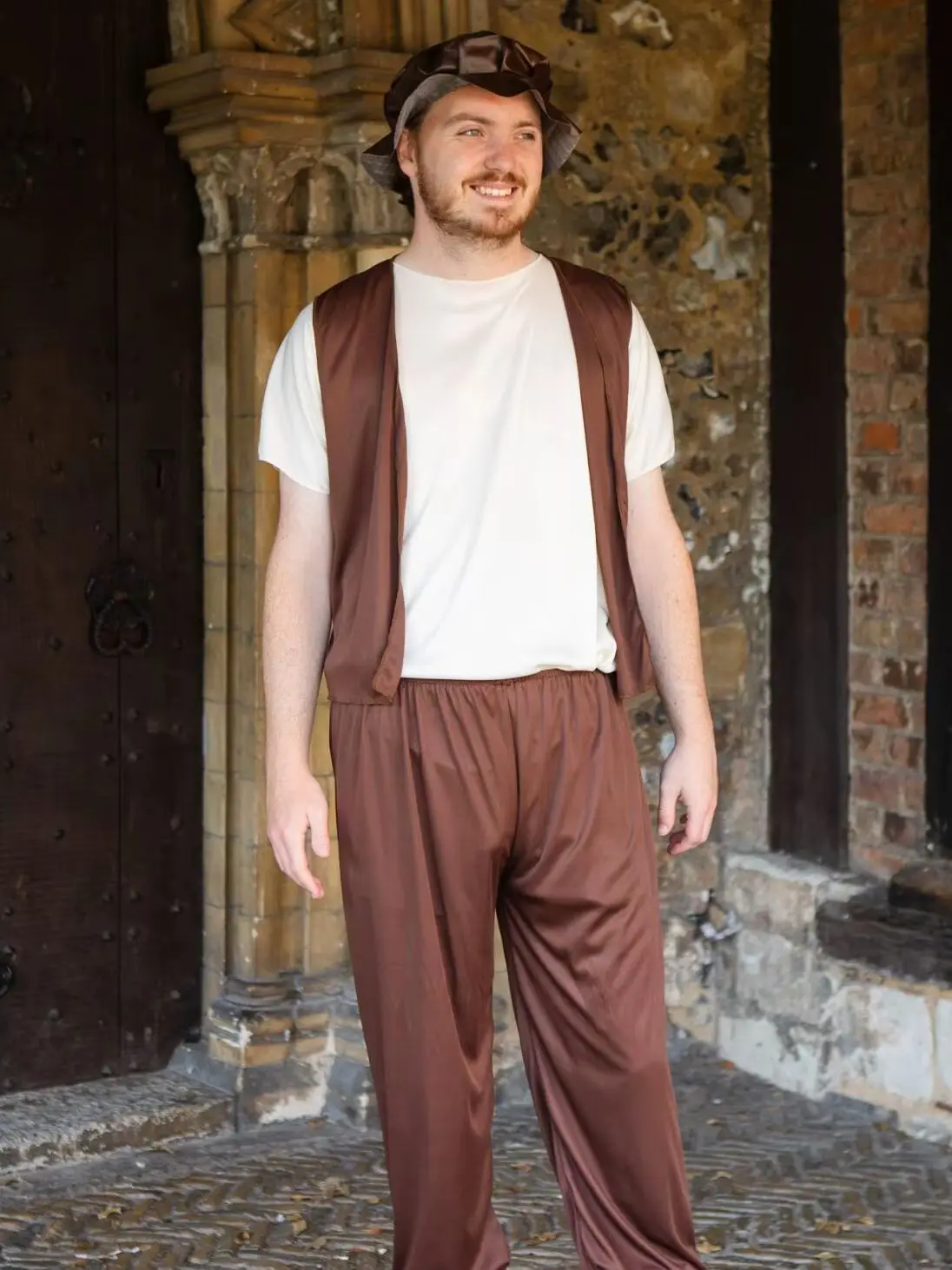 TUDOR POOR MAN FANCY DRESS COSTUME - SCHOOL CURRICULUM OUTFIT ADULTS POOR SET RENAISSANCE MENS COSTUME