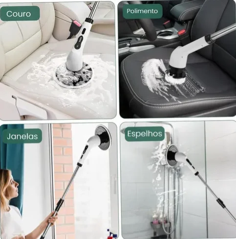 فرشاة تنظيف الحمام الكهربائية مع 9 ملحقات 112 سم