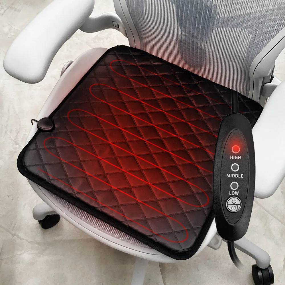 Black Edition USB Thermline Electric cushion Three-layer adjustable heated Office Office Office office home indoor school Cram Chair