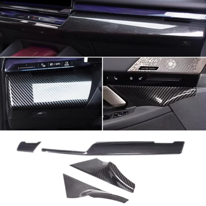 

Carbon Fiber Center Dashboard Decoration Panel Trim For BMW5 Series i5 G60 2024 2025 2026 Car Interior Cover Accessories