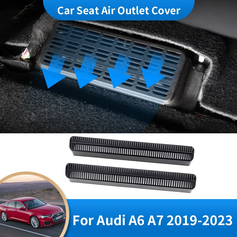 

Car Air Vent Anti-blocking Dust Cover Under Seat Air Conditioning Outlet Cover Accessories for Audi A6 A7 C8 4K8 2019~2023 2022