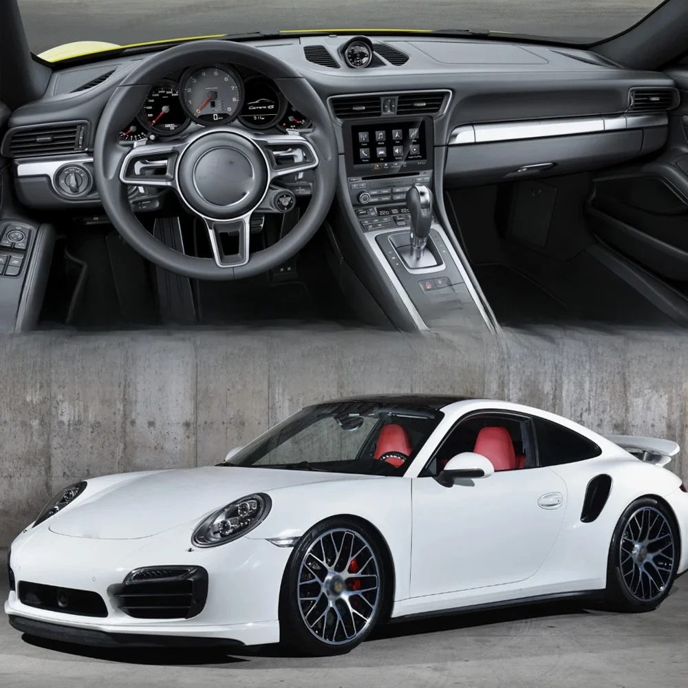 Zamszowa skórzana mata na deskę rozdzielczą Mata na deskę rozdzielczą Dywan Akcesoria do stylizacji samochodów Porsche 911 991 2012 2013 2014 2015-2019 — zdjęcie 2