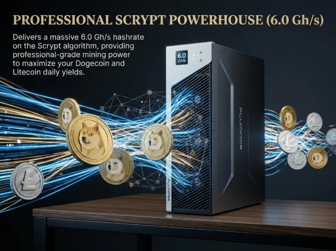 MinerX COMPRE 5 E LEVE 3 GRÁTIS, Novo L1 Pro 6.0GH/s Scrypt ASIC Miner LTC DOGE Máquina de Mineração Criptográfica Eficiente em Energia