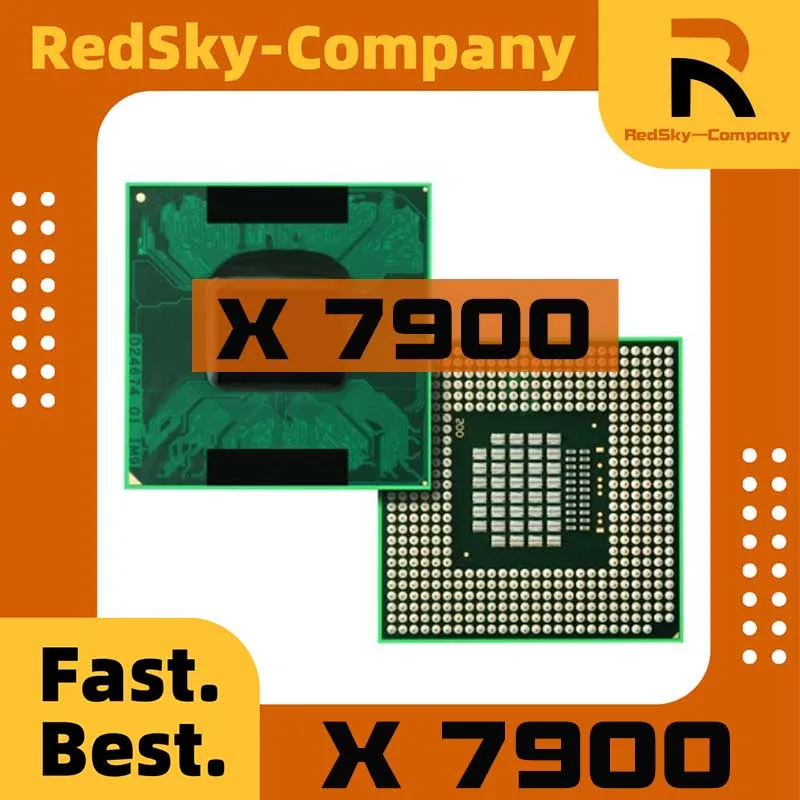 Used core X7900 SLAF4 Core 2 Duo4M 2.80G 800MHz SLA33 Laptop Notebook processor perfect test