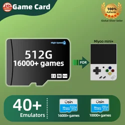Game 512G TF Card For Miyoo mini Plus + Memory Pre-install Retro Games More PS1 portable Handheld High Speed SD Children's Gift
