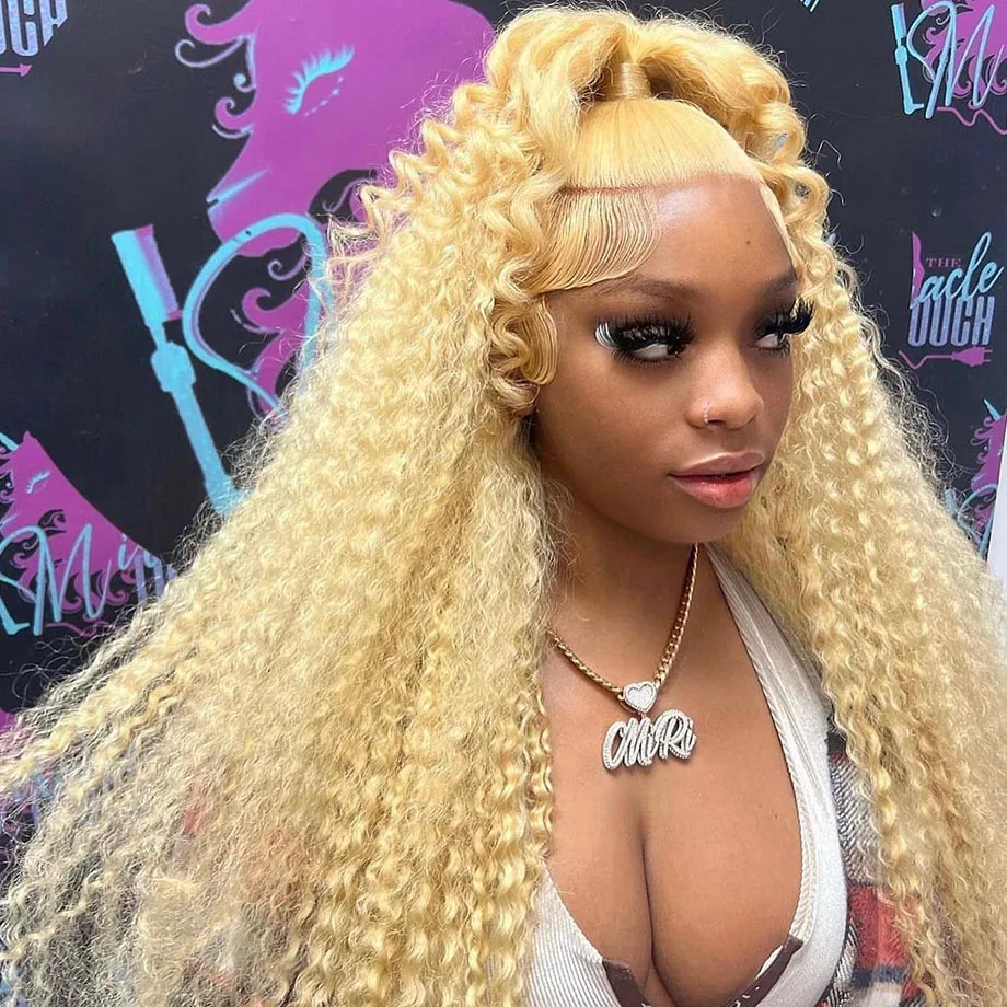 613 HD Lace Frontal Wig 13x6 Deep Wave 13x4 Lace Front Human Hair Wig Blonde Curly Wigs Colored Water Wave Wigs Human Hair