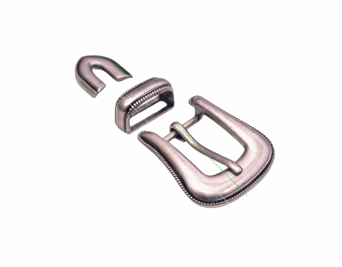 Solidna antyczna srebrna klamra do paska Western Rope Side End Bar Pin Buckle 3 Pcs Set DIY Leathercraft Cowboy Belt Buckle Replacement Fit 25mm