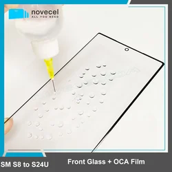 10pcs LCD Front Touch Screen Glass Lens With T-OCA Adhesive For Samsung Galaxy S10 S20 S21 S22 S8 S9 Note9 Outer Glass+OCA Film