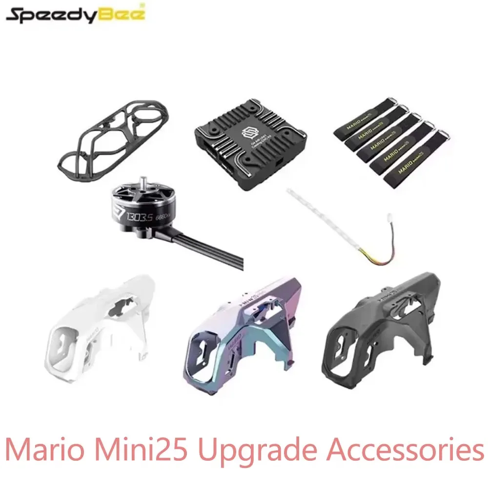 

O4 Air Unit CNC Frame for Speedybee Mario Mini25, Upgrade Kit with Shell, RGB LED, Wing Protector and Battery Strap