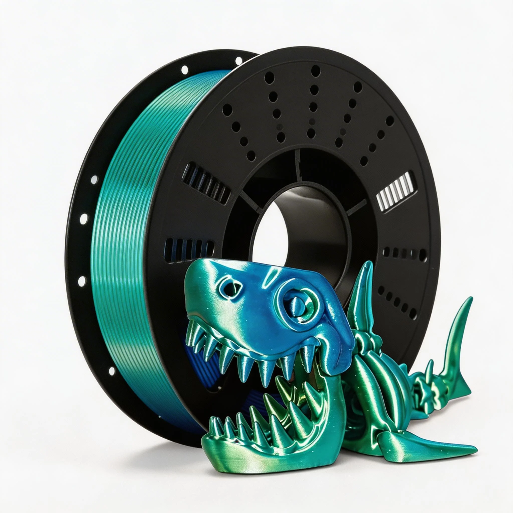 

Шелковая PLA-нить 1.75 мм, двухцветная сине-зеленая, 1 кг, глянцевая, для 3D-принтера, точность размеров +/- 0.05 мм