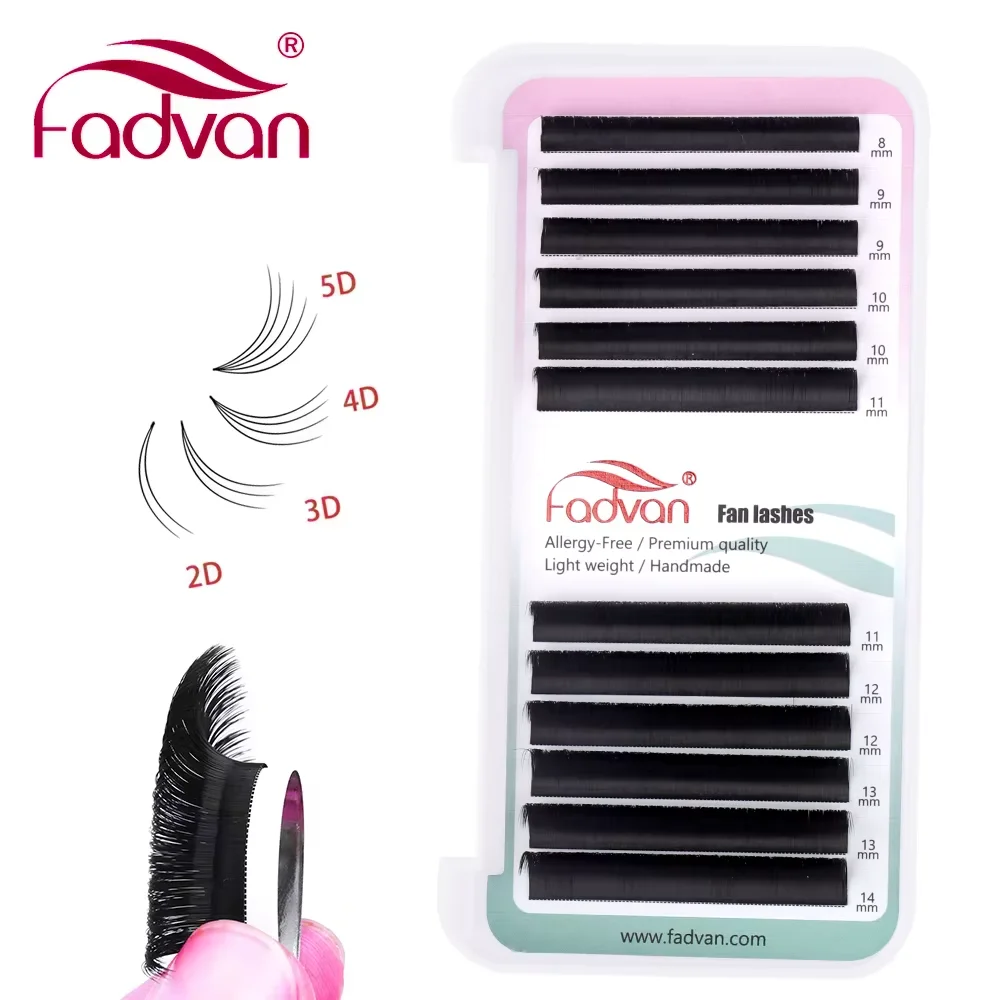 FADVAN Easy Fanning ขนตานุ่มสีดํารัสเซีย Lashes Flare พัดลมอัตโนมัติขนตาแต่งหน้า Natural Cilia Silk Lash