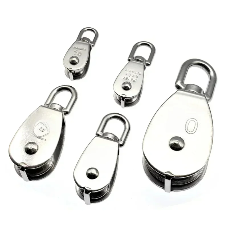 Poulie de levage Ă distance en acier inoxydable, roue unique, ULde levage, outil de nuits, traction de transport marin, poulie de levage, M15, M20, M25, M32, M50