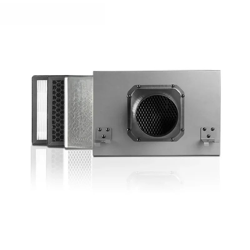 Fresh Air Filter Box for Ventilation System Purification 3 Layers With Hepa And Carbon Filter Suitable Various Ventilation Fans