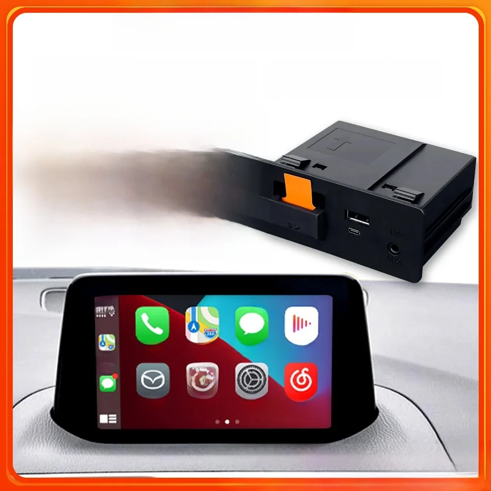 Nieuwe Upgrade Draadloze CarPlay Android Auto voor Youtube USB adapter hub Mazda 3 6 2 CX3 CX5 CX8 CX9 MX5 miata P2 P3 TK78669U0C Kit - afbeelding 2