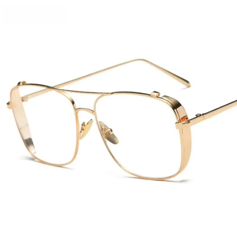 53354 Steampunk metalowe oprawki do okularów nowe Retro męskie damskie modne okulary marka projektant wysokiej jakości okulary — zdjęcie 2