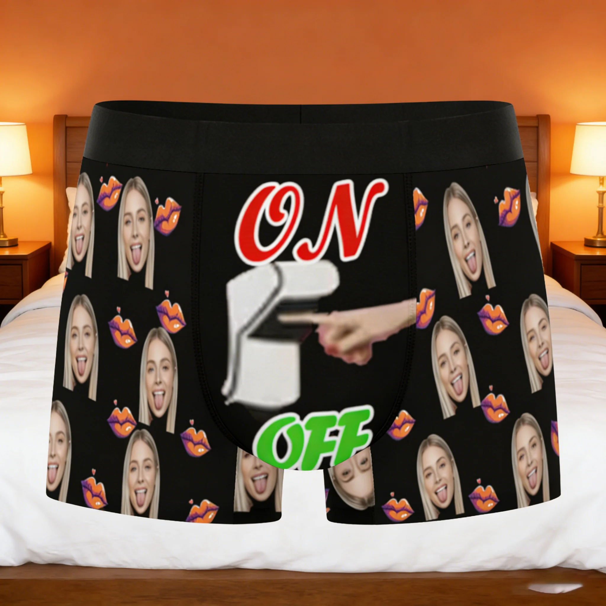 กางเกงบ็อกเซอร์ลายหน้าแบบส่วนตัว, ชุดชั้นในลายภาพถ่ายสั่งทำพิเศษ, ของขวัญวันครบรอบสำหรับเขา