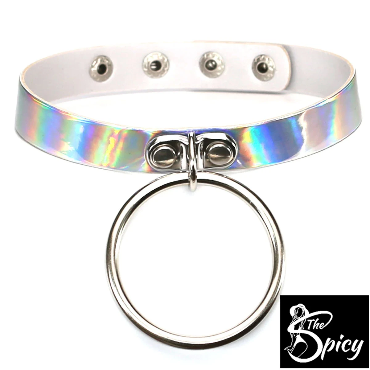 

Spicy Girl's Sexy Holographic Big O-Ring Collar Necklace Eco-Friendly Packing