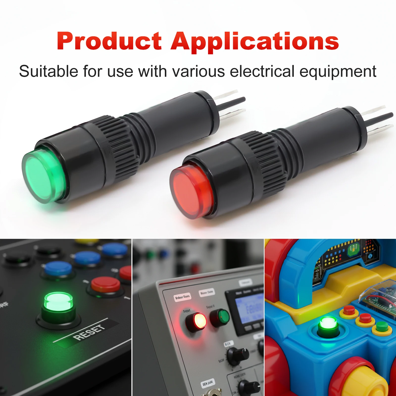 

FILN 6 шт. 8 мм индикаторные лампы 12 В 24 В контрольная лампа пластиковые индикаторы модификация панели автомобиля лодки для модификации панели автомобиля лодки