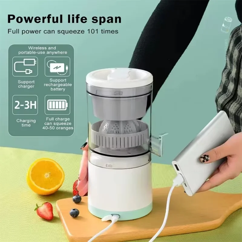 Citrus Orange Juice Maker Machine  Electric USB Charge Portable Hands Free Citrus Orange Juice Maker Machine Citrus Juicer