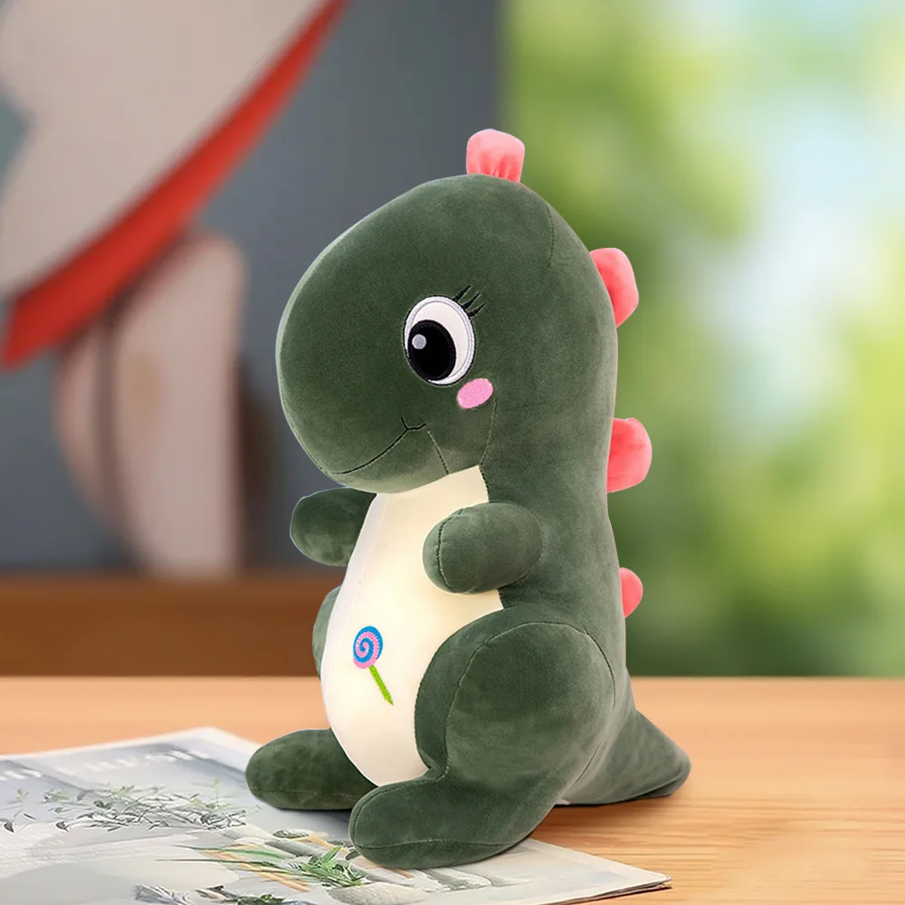 

Мягкая и приятная плюшевая игрушка-подушка динозавра, стоячая версия. Креативный мультяшный детский подарок, подарок на день рождения.